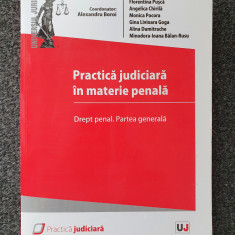 PRACTICA JUDICIARA IN MATERIE PENALA. DREPT PENAL PARTEA GENERALA - Boroi