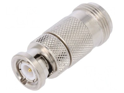 Adaptor BNC Tată la N Mamă 50&amp;Omega; PTFE Drept foto