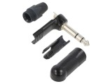Mufă Jack 6,3mm Stereo 90&deg;