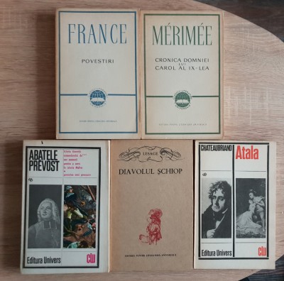 5x LITERATURĂ CLASICĂ FRANCEZĂ: A. France, Merimee, Prevost,Lesage,Chateaubriand foto