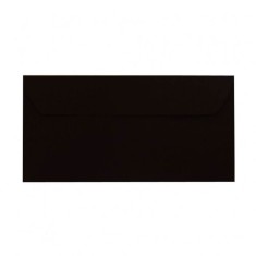 Plicuri Negre DL DACO, 25 Buc/Set, 110x220 mm, 120 g/m?, cu Clapeta Siliconica, Plic Negru, Plic Colorat, Plicuri cu Clapeta Siliconica, Plicuri DL cu foto