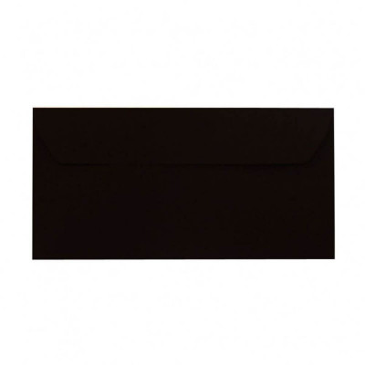 Plicuri Negre DL DACO, 25 Buc/Set, 110x220 mm, 120 g/m&amp;sup2;, cu Clapeta Siliconica, Plic Negru, Plic Colorat, Plicuri cu Clapeta Siliconica, Plicuri DL cu foto