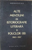 ALTE MENTIUNI DE ISTORIOGRAFIE LITERARA SI FOLCLOR VOL.3-PERPESSICIUS