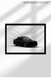Poster Canvas cu Mașină Sport - Print Digital - 1610 M3 E30 Evo 3 Black Front | A4 (21 x 29.7 cm)