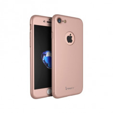 Husa iPhone 7 - iPaky protectie 360 Grade Roz + Folie Sticla foto