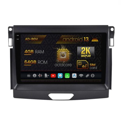 Navigatie Ford Ranger (2015-2020), Android 13, V-Octacore 4GB RAM + 64GB ROM, 9.5 Inch - AD-BGV9004+AD-BGRKIT120 foto