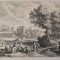 Peter Paul Rubens &quot;Peisaj cu castel&quot; gravura cca 1638