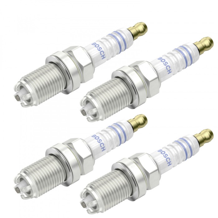 Set 4 bujii scanteie Bosch pentru Audi A6 C5, A8 D2, Porsche 911, Boxster, Cayenne