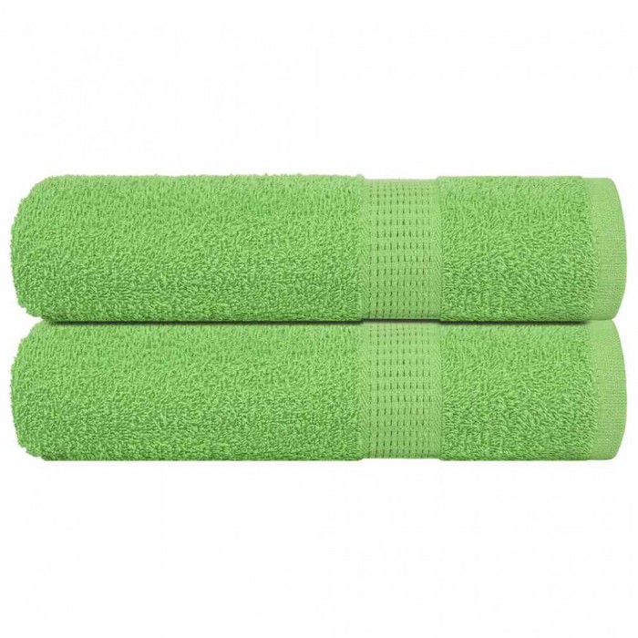 vidaXL Prosoape de duș 2 buc Verde măr 70x140 cm 360 g/m&sup2; 100% bumbac 137025