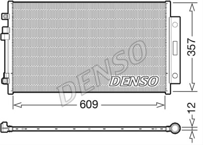 Condensator climatizare AC Denso, ALFA ROMEO GIULIA, 10.2015- motor 2,2 d, aluminiu/ aluminiu brazat, 650(620)x357x12 mm, cu uscator si filtru integr foto