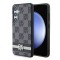 Husa Samsung Galaxy S24 - DKNY Leather Checkered Mono Pattern &amp; Printed Stripes (DKHCS24SPCPTSSK) - Black
