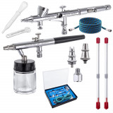 2x Airbrush Fengda BD-280K 4 duze 0.2 0.3 0.35 0.5 set