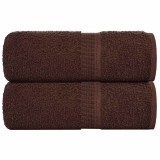 VidaXL Prosoape cu săpun 2 buc maro 30x30 cm 360 g/m&sup2; 100% bumbac