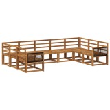 vidaXL Set de canapele de exterior 9 pcs natural Lemn Solid de Acacia 3385530