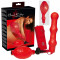 Vibrator Anal Gonflabil Rosu Unisex Bad Kitty