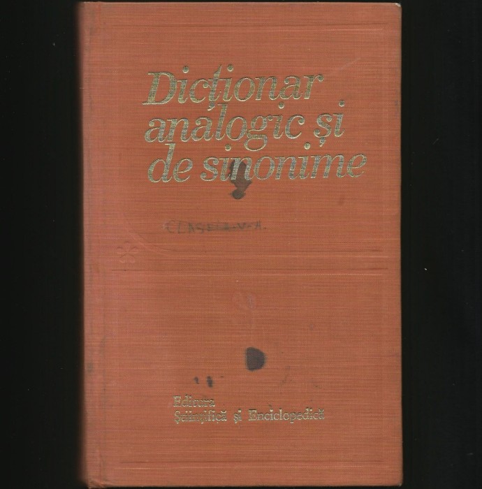 DICȚIONAT ANALOGIC ȘI DE SINONIME - EDITURA ȘTIINȚIFICĂ