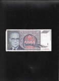 Rar! Iugoslavia Yugoslavia 5000 5.000 dinara dinari 1991 seria3902783