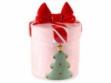 Cumpara ieftin Borcan Ceramica Decorer Craciun Multicolor 15x20.5 cm Decorative Cutie Depozitare Casa
