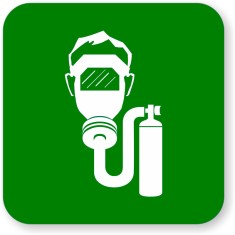 Eticheta pentru aparatul de respirație autonom foto