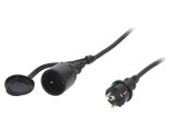 Prelungitor alimentare KEL 3x1,5mm2 40m 16A cu 1 priză negru