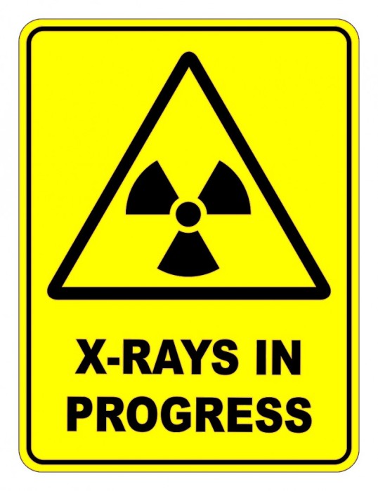 X Rays In Progress Warning Safety Sign