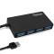 HUB extern SPACER, porturi USB: USB 3.0 x 4, conectare prin USB3.0, cablu 1m lungime