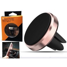 Suport auto magnetic de culoare rose-gold pentru telefoane mobile