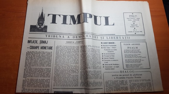 ziarul timpul 27 ianuarie 1990-art. petre tutea,emil cioran