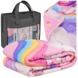 Patura ponderata pentru copii Isomedix roz 3 kg, 100x150 cm