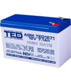 Acumulator AGM VRLA 12V 7.1A High Rate 151x65x95mm F2 TED Battery