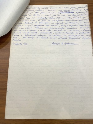 Lot Manuscrise Const. C. Giurescu 6 pagini foto