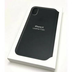 Husa de protectie, Folio pentru Apple iPhone X, Piele, MQRV2FE/A, Black