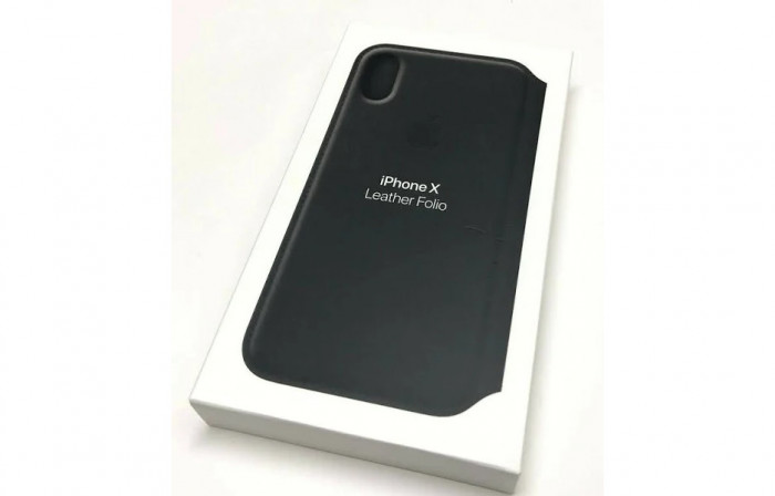 Husa de protectie, Folio pentru Apple iPhone X, Piele, MQRV2FE/A, Black