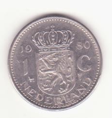 Olanda 1 gulden 1980 Juliana - ultimul an de batere. foto