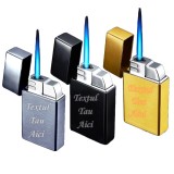 Bricheta Forma Zippo, Personalizata cu Textul Tau, Antivant, Reincarcabila, Metalica, 6 cm
