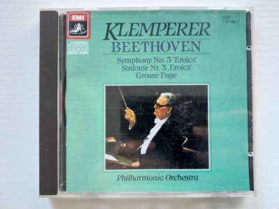 CD: Beethoven / Klemperer, Philharmonia Orchestra, Symphony 3, Grosse Fuge foto