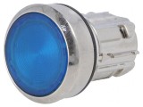 Comutator apăsare 22mm albastru 2 poziții