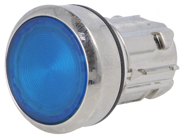 Comutator apăsare 22mm albastru 2 poziții