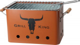 Gratar dreptunghiular Grill King, 32 x 20 x 20 cm, metal, portocaliu mat, Excellent Houseware