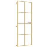 Cumpara ieftin Usa interior Slim auriu 76x201,5 cm sticla securizata/aluminiu