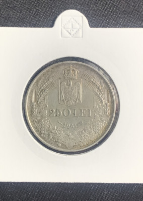 Moneda 250 lei 1941 Nihil Sine Deo foto