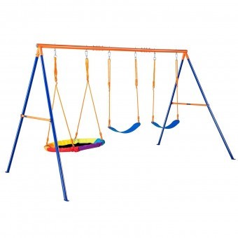 Leagan pentru copii, 3 in 1, cadru otel A, max 272 kg, demontabil, 1651H x 3048 x 1829 mm foto
