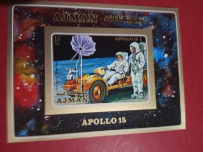 AJMAN, APOLLO 15 - COLIȚĂ MNH IMPERF. foto