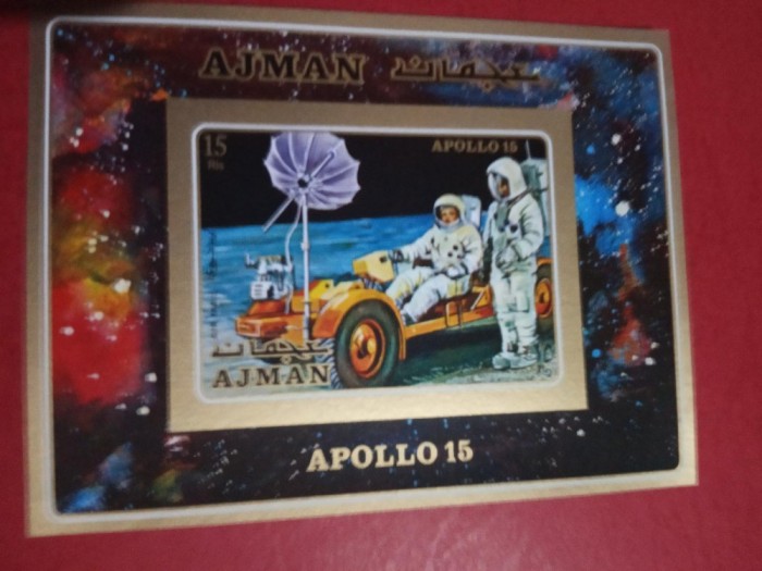 AJMAN, APOLLO 15 - COLIȚĂ MNH IMPERF.