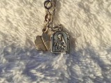 Argint MEDALION ISUS HRISTOS si FECIOARA MARIA cu PRUNCUL piese de COLECTIE unic