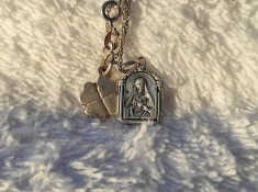 argint MEDALION ISUS HRISTOS si FECIOARA MARIA cu PRUNCUL piese de COLECTIE unic