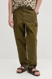 Barbour pantaloni de bumbac Relaxed Fit Cargo barbati, culoarea verde, cu Fit cargo, MTR0759