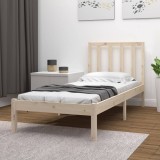 Cadru de pat single, 90x190 cm, lemn masiv de pin