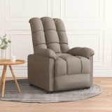 VidaXL Fotoliu rabatabil, gri taupe, material textil