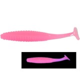 Shad Hide Up Stagger Original 1.5&quot; Salt, S-08 Luminos Pink UV, 4cm, 8buc/pac